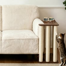 Lumi Side Table with Right Cat Scratching Board